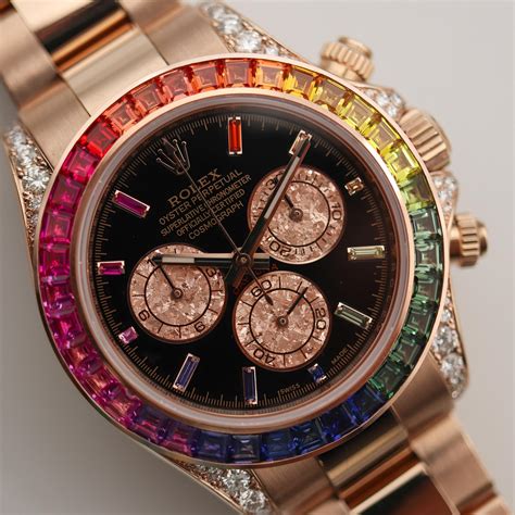 rolex daytona custom rainbow|Rolex rainbow daytona original price.